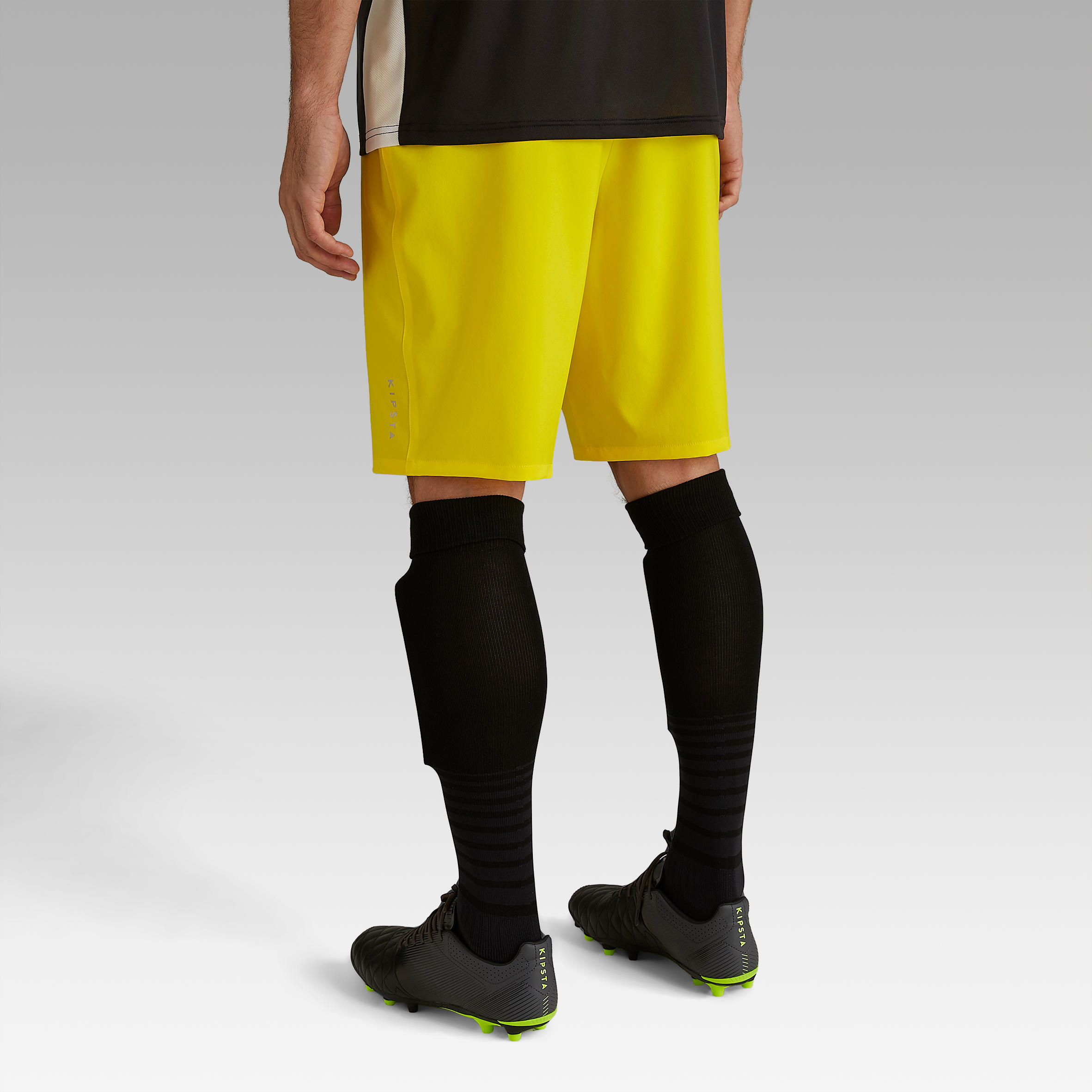 Pantalón Corto de Fútbol Kipsta Club adulto amarillo 6/10