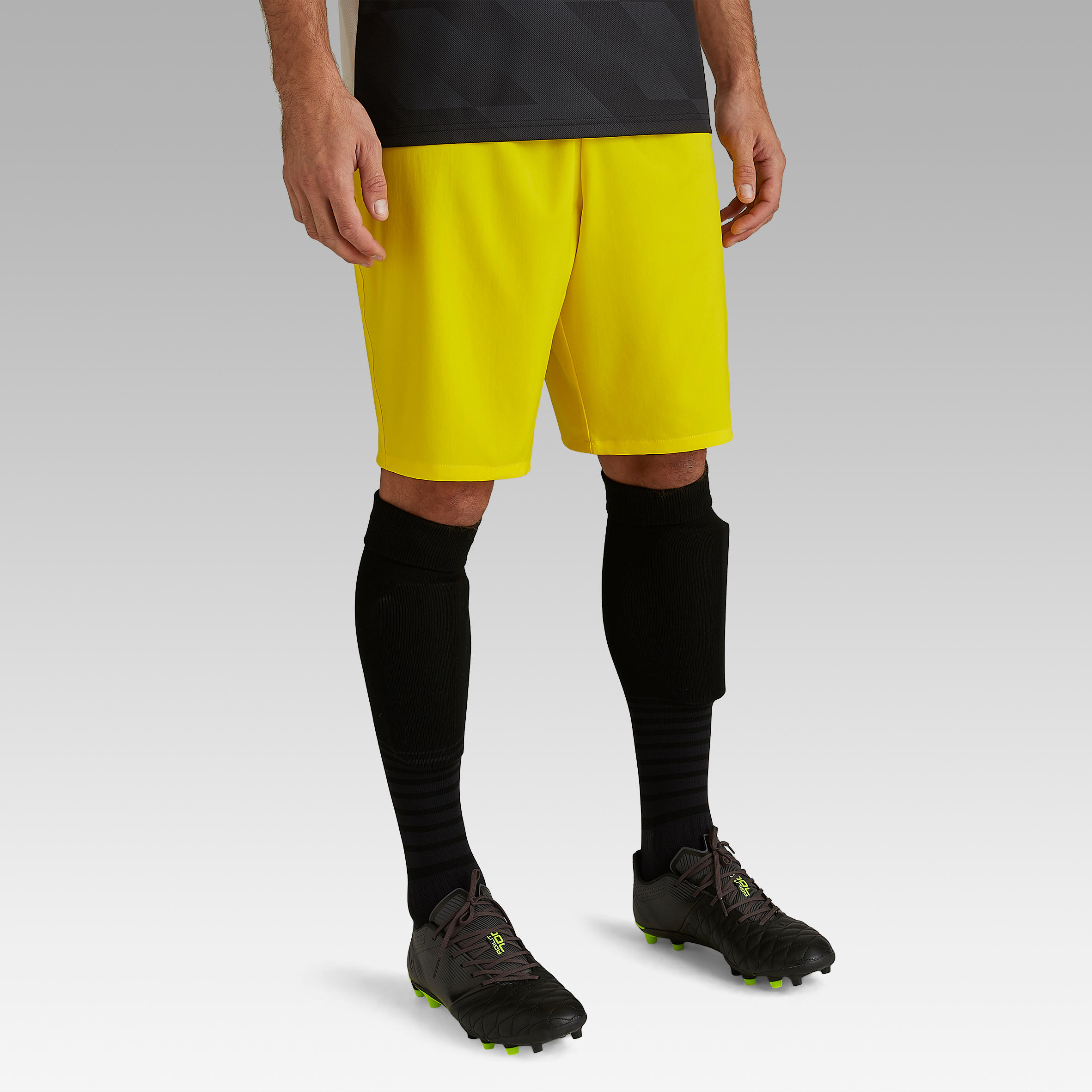 Adult Football Shorts Viralto Club - Yellow 3/8