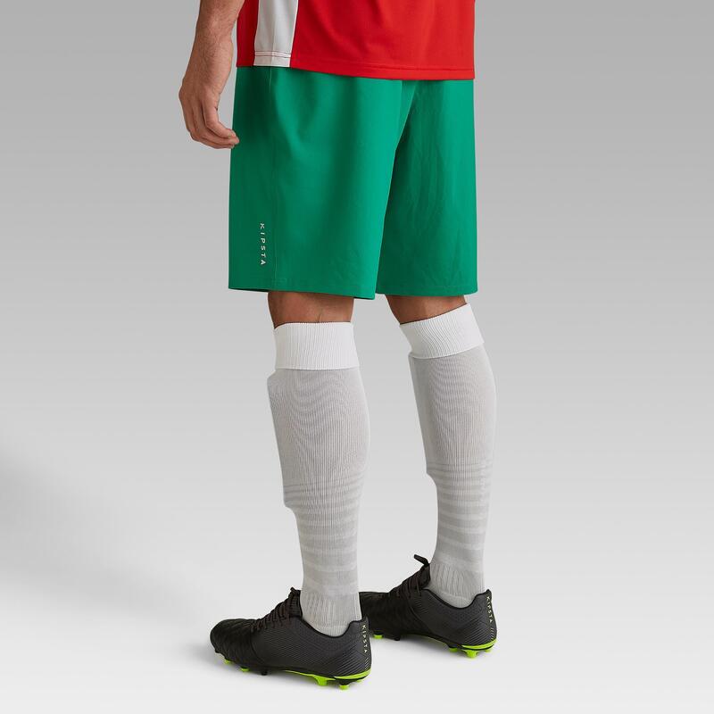 Pantalón Corto de Fútbol Kipsta Club adulto verde