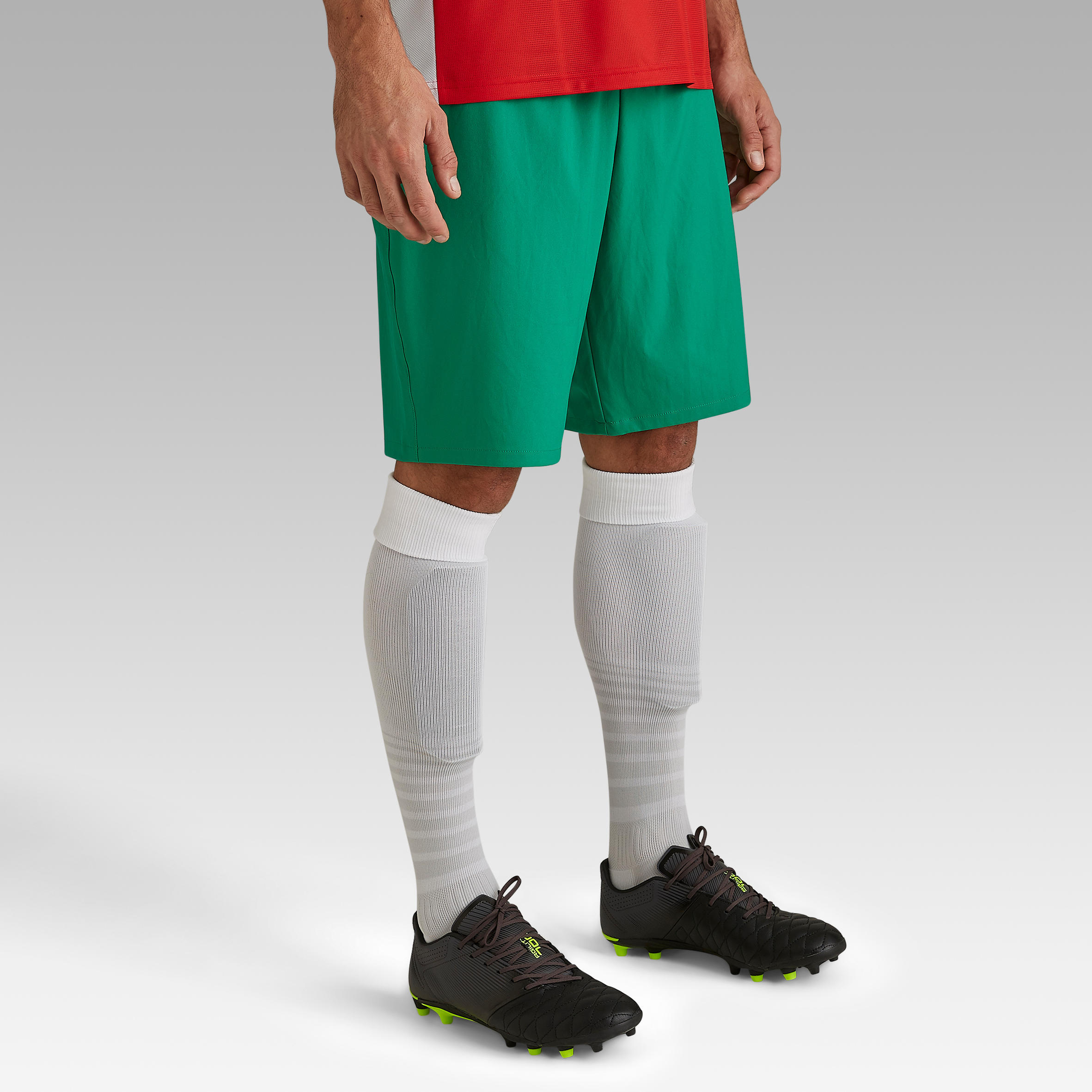 Adult Football Shorts Viralto Club - Green 3/8