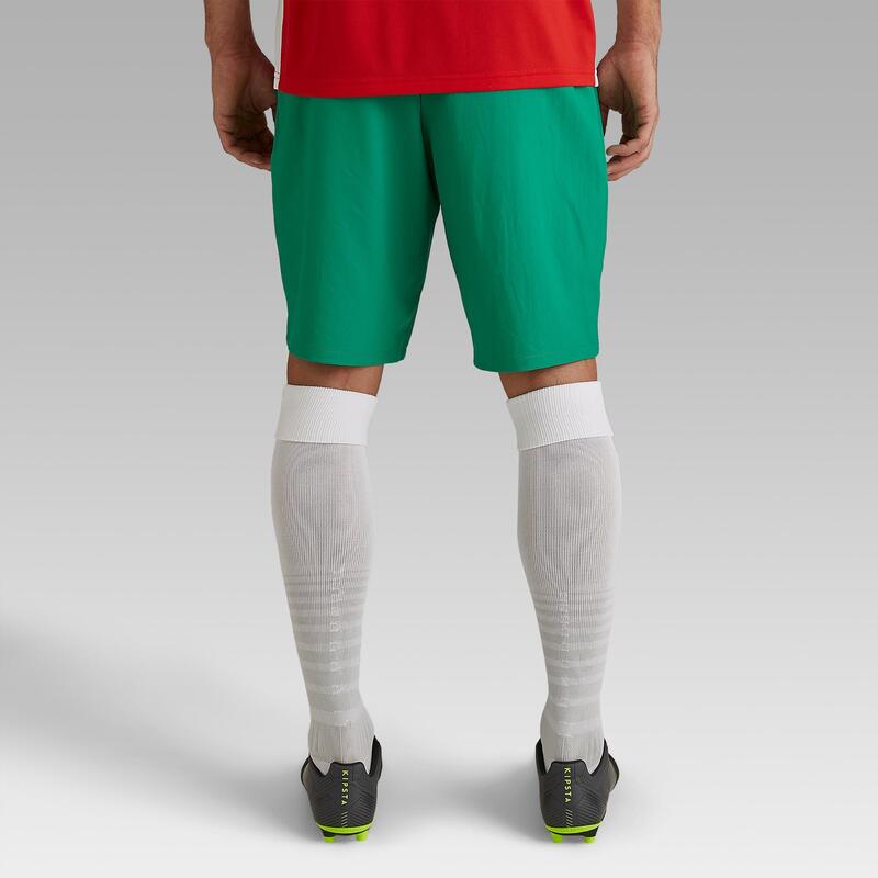 Pantalón Corto de Fútbol Kipsta Club adulto verde