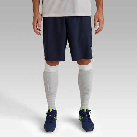 מכנסי מבוגרים F500 קצרים לכדורגל - כחול נייבי