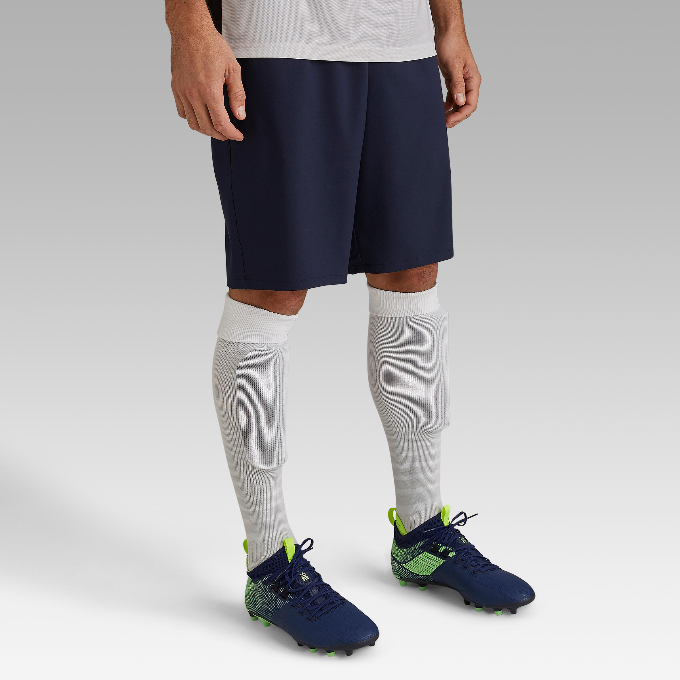 Pantalón Corto de Fútbol Kipsta Club adulto azul marino 2/7