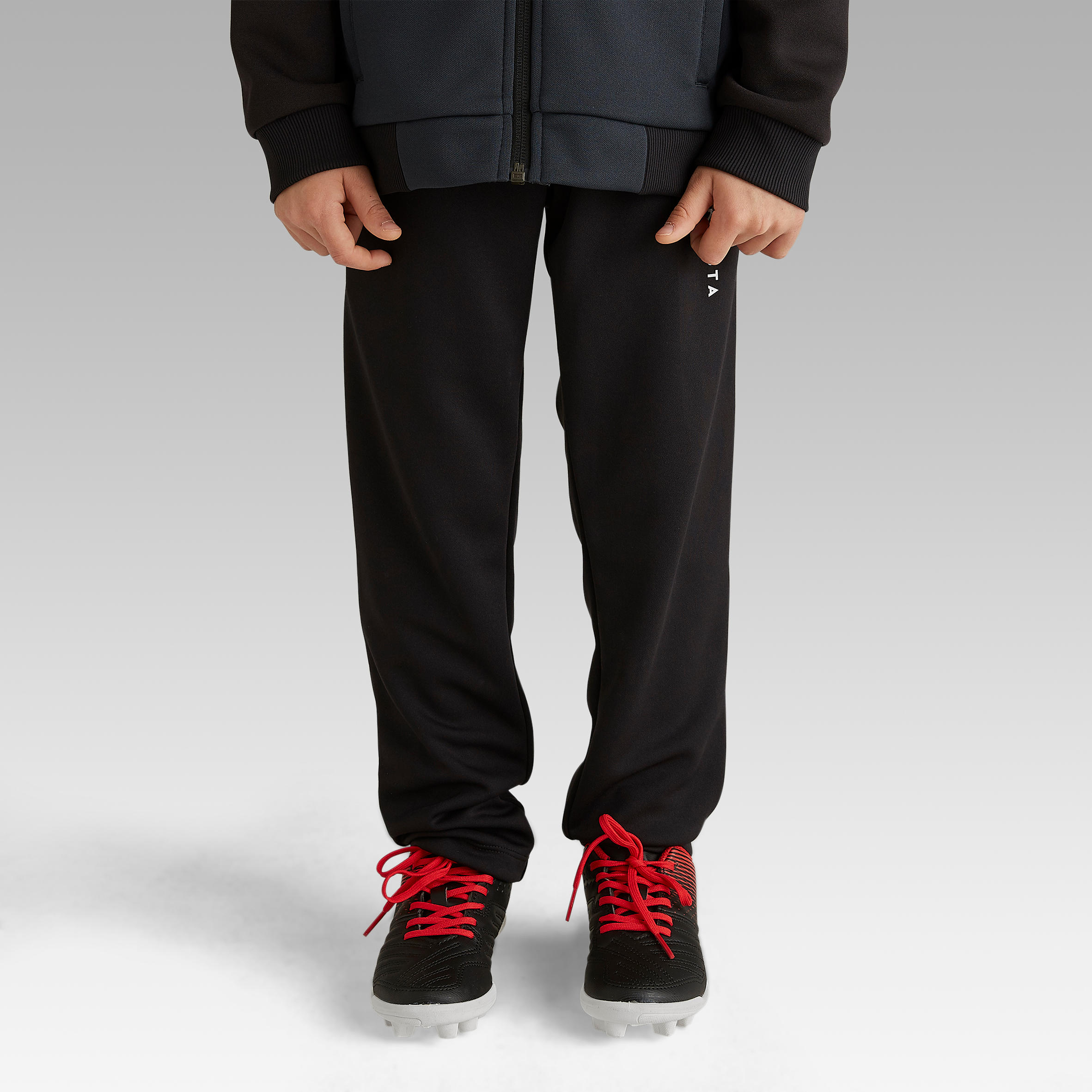 T100 Kids' Football Training Bottoms - Black 2/10