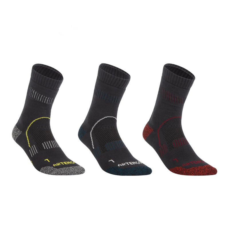 Şosete Lungi Sporturi cu racheta 900x3 Alb/Portocaliu Adulţi 