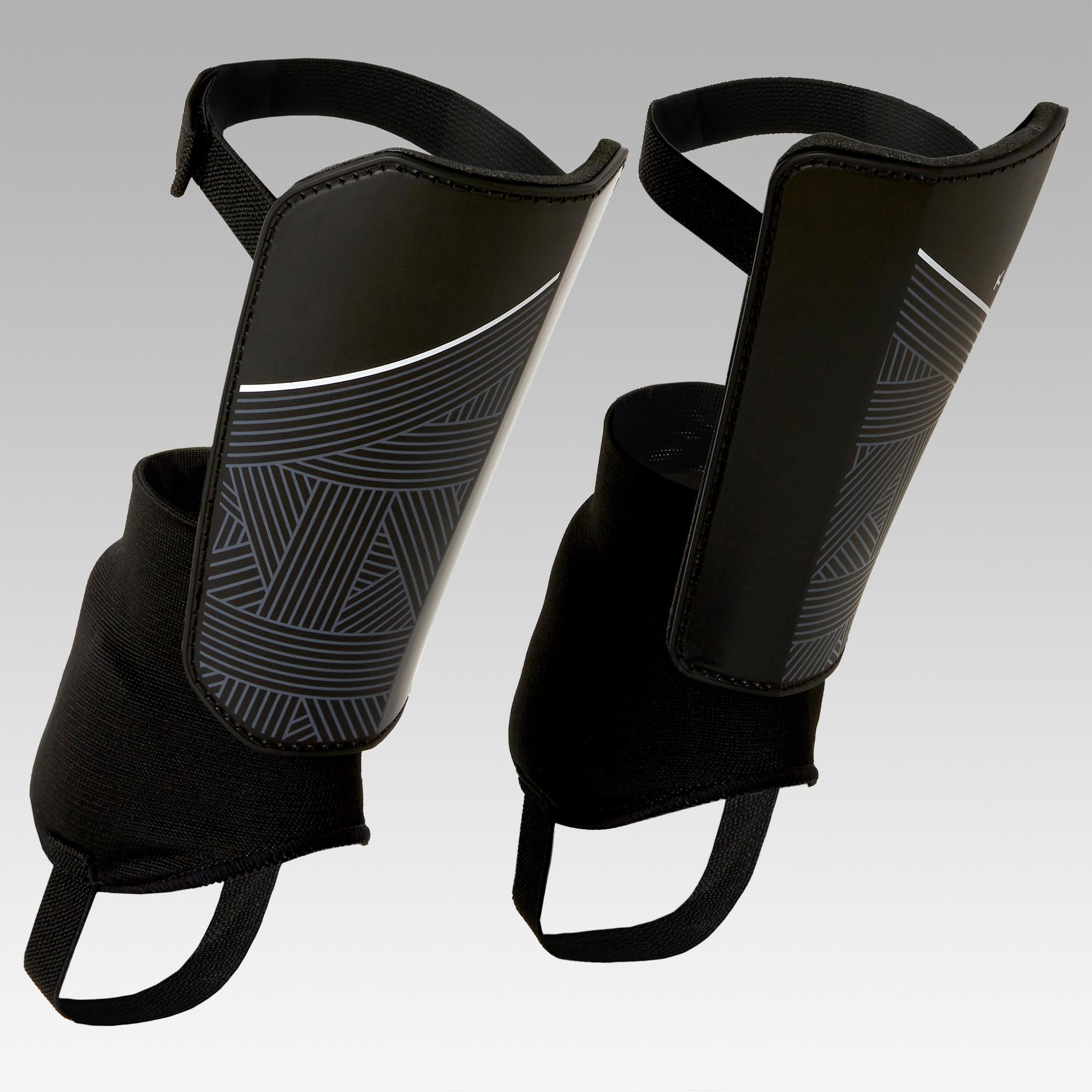 Adult Football Shin Pads Essential 140 - Black 2/5