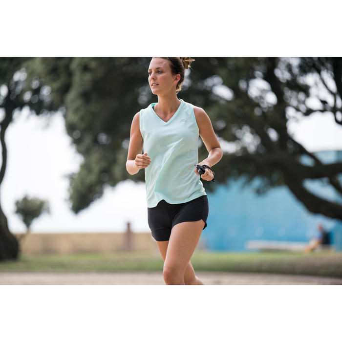 SHORT JOGGING FEMME RUN DRY NOIR Kalenji Decathlon