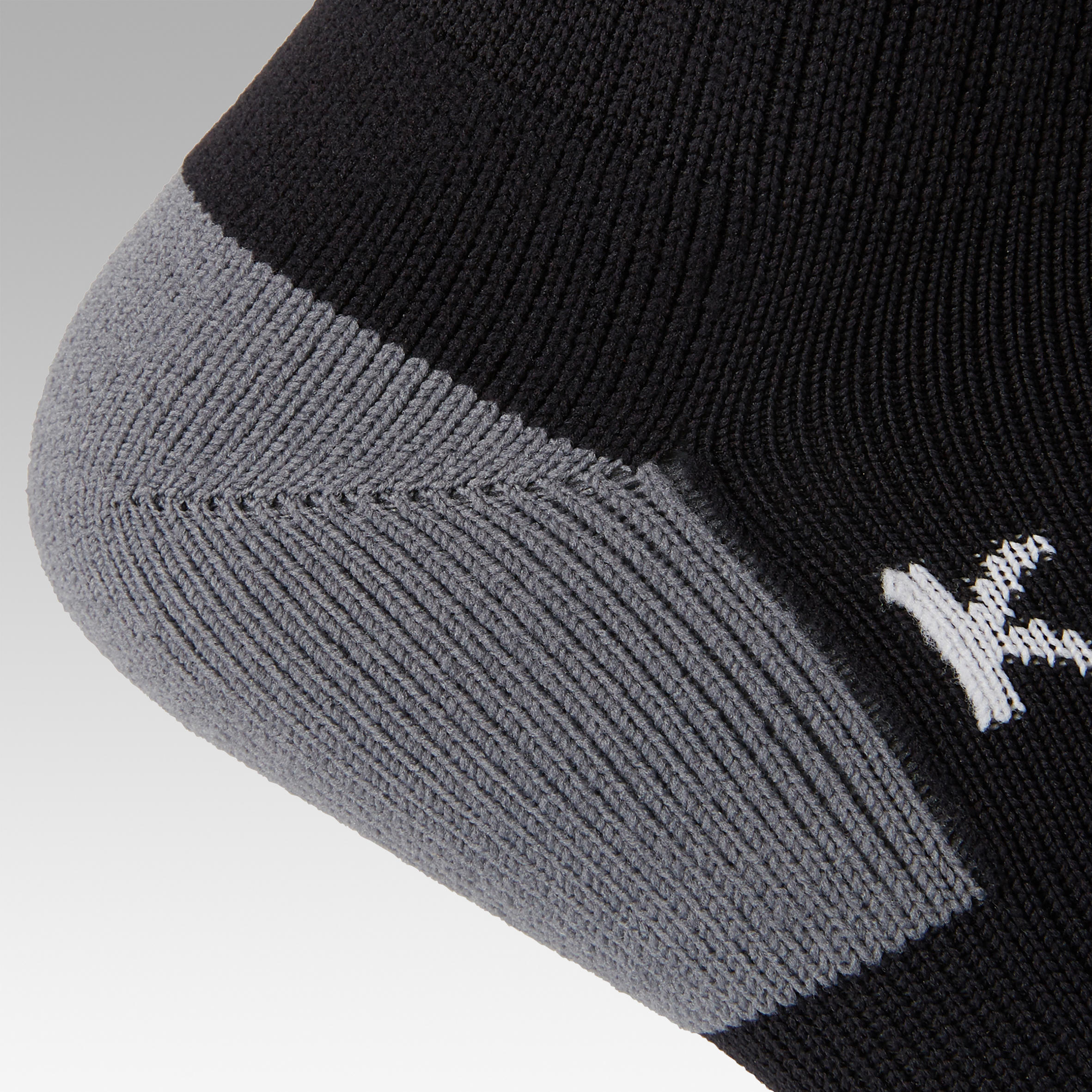 F500 Soccer Socks Black with Stripes - Kids' - KIPSTA