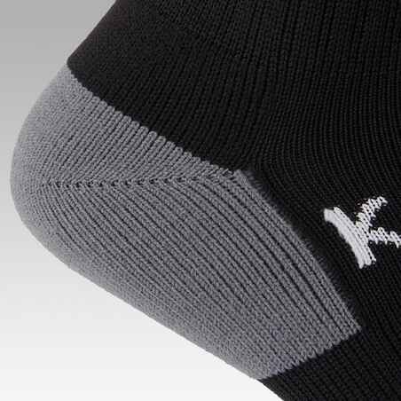 Kids' breathable football socks, black