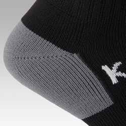 Kids' breathable football socks, black