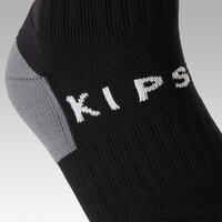 Kids' Football Socks Viralto Club - Black with Stripes