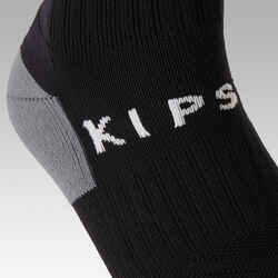 Kids' breathable football socks, black