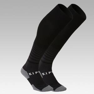 Kids Football Socks Viralto - Black with Stripes