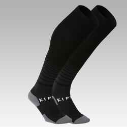 Kids' breathable football socks, black