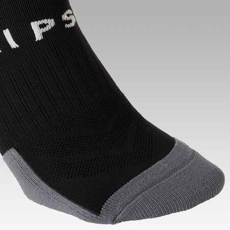 Kids' breathable football socks, black