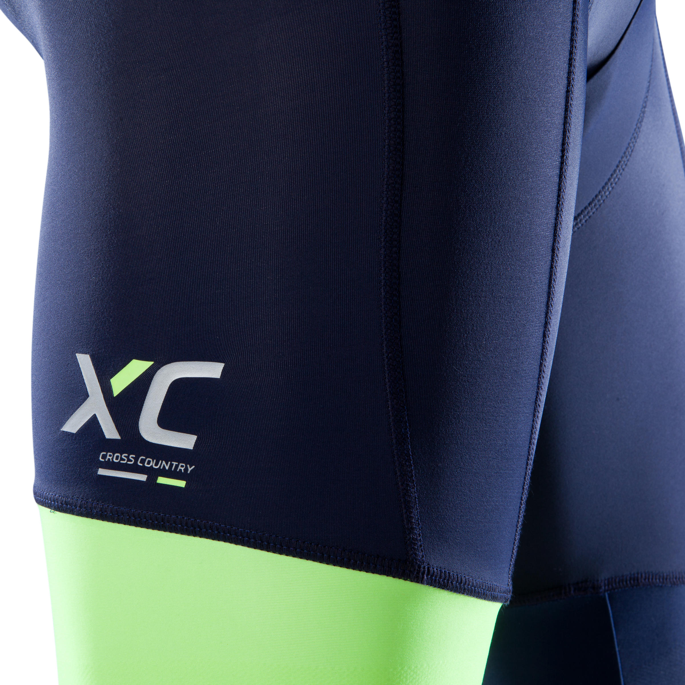 XC 100 Mountain Bike Cycling Shorts - Blue/Yellow 4/5