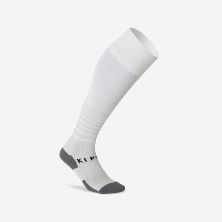 Chaussettes de football rayée enfant VIRALTO CLUB JR blanche