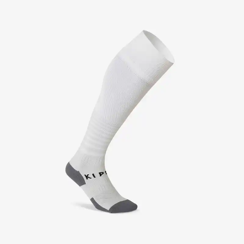 Kids' Football Socks Viralto Club - White with Stripes