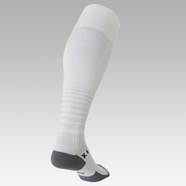 Kids' breathable football socks, white