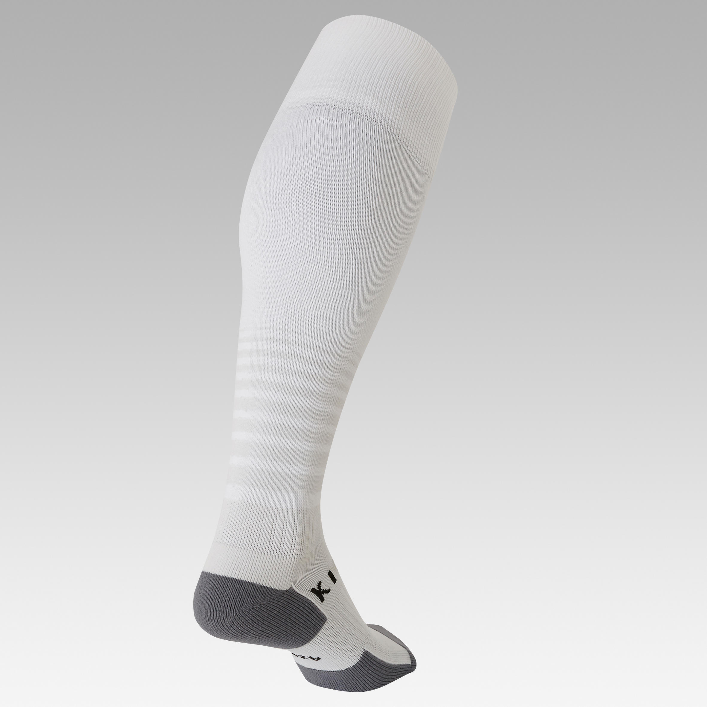 Kids' breathable football socks, white 3/7