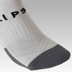 Kids' Football Socks F500 - White with Stripes