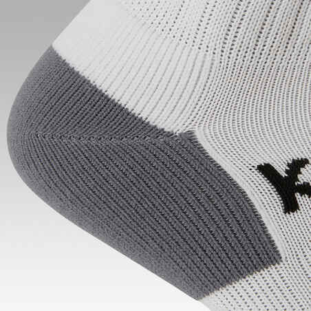 Kids' Football Socks F500 - White with Stripes