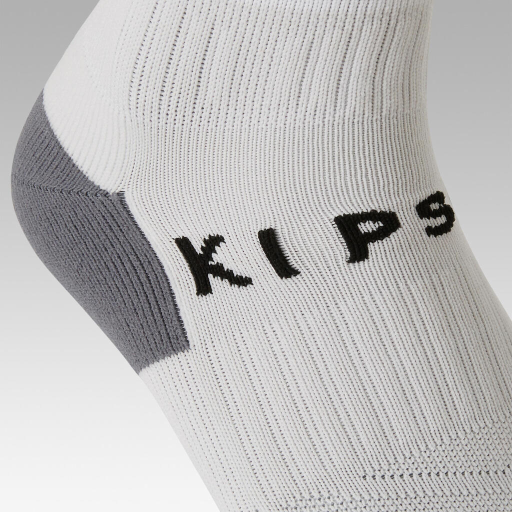 Kids' Football Socks Viralto Club - Purple with Stripes