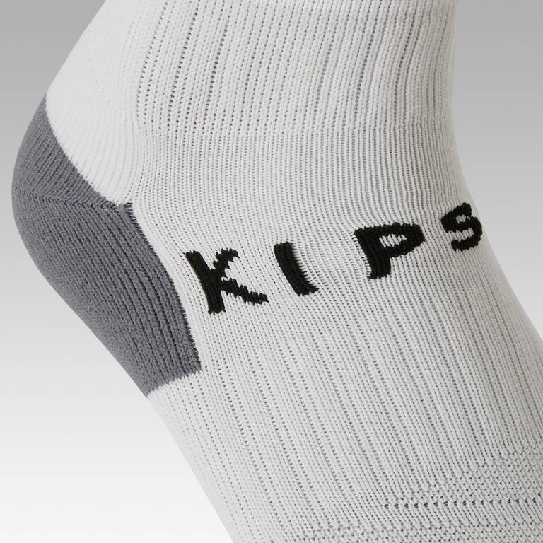 Kids' breathable football socks, white
