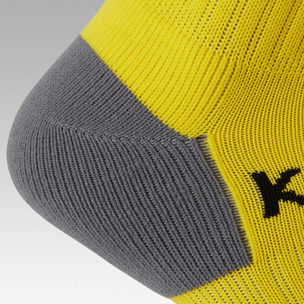 Chaussettes de football rayée enfant VIRALTO CLUB JR  jaune