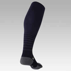 Kids' breathable football socks, navy