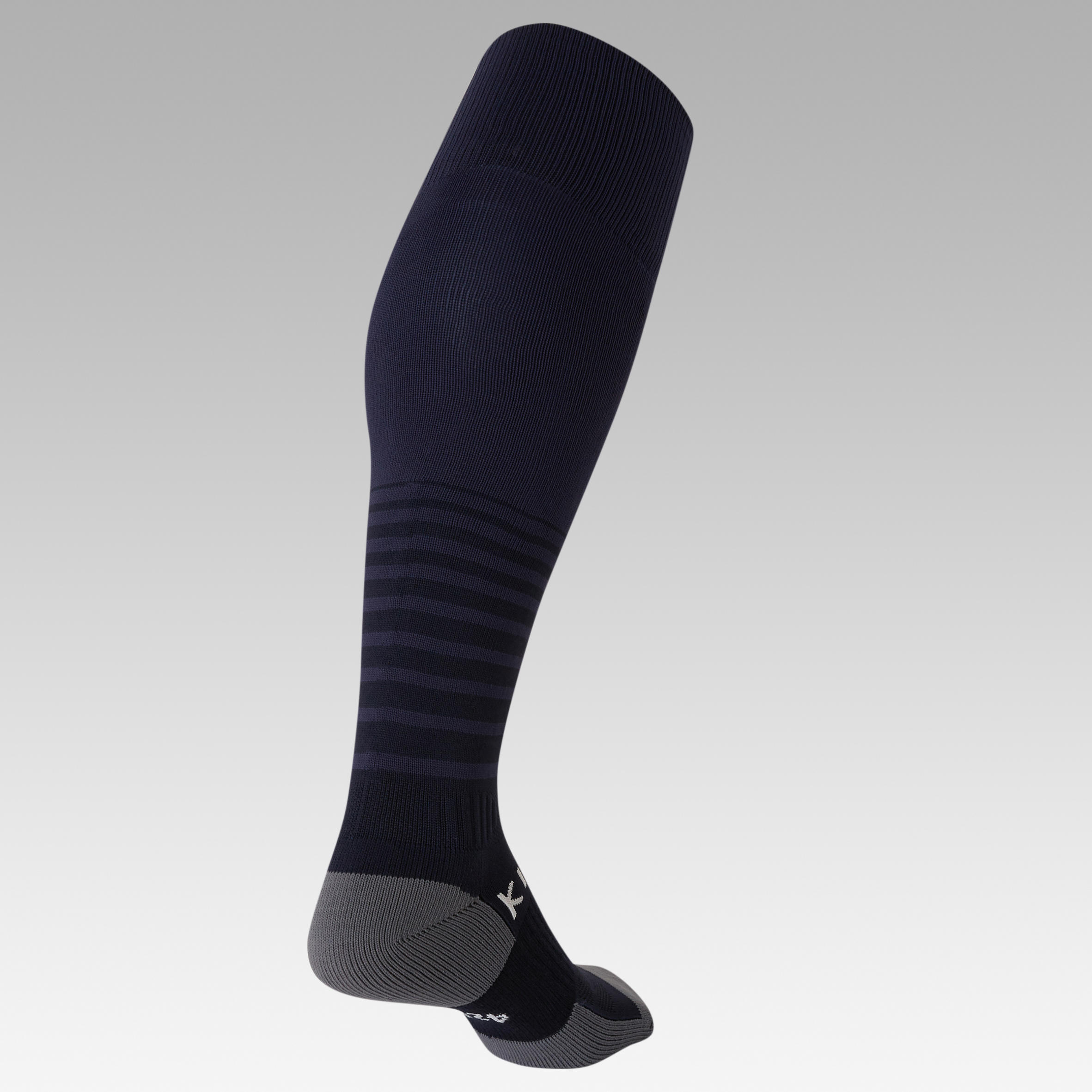 Kids' breathable football socks, navy 3/7