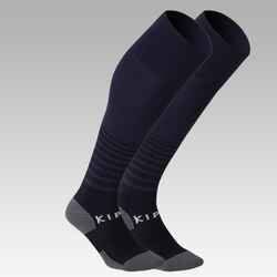 Kids' breathable football socks, navy