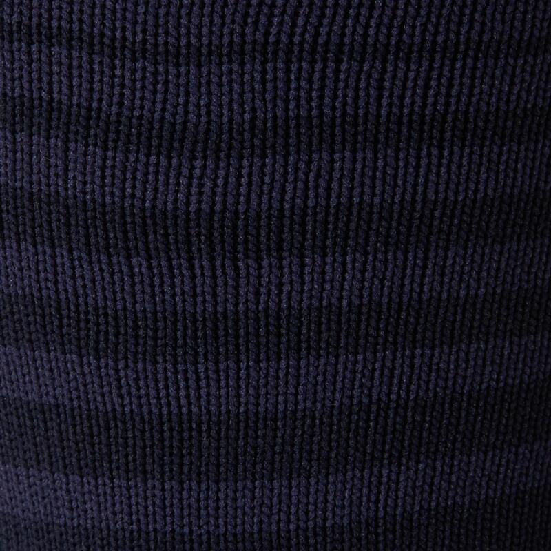 Kids' breathable football socks, navy
