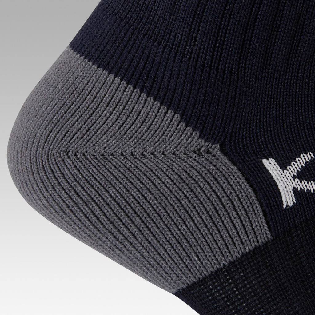 Kids' Football Socks Viralto Club - Purple with Stripes