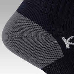 Kids' Football Socks F500 - Navy with Stripes