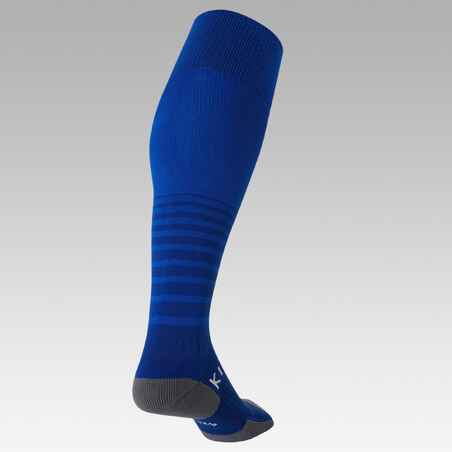 Kids' breathable football socks, indigo