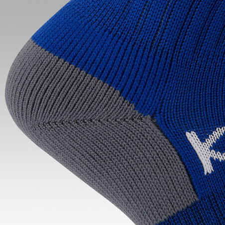 Παιδικές κάλτσες ποδοσφαίρου F500 - Μπλε ρίγες