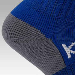 Kids' breathable football socks, indigo