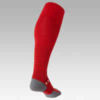 Kids' breathable football socks, red