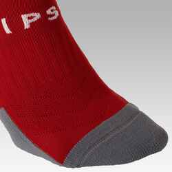 Kids' breathable football socks, red