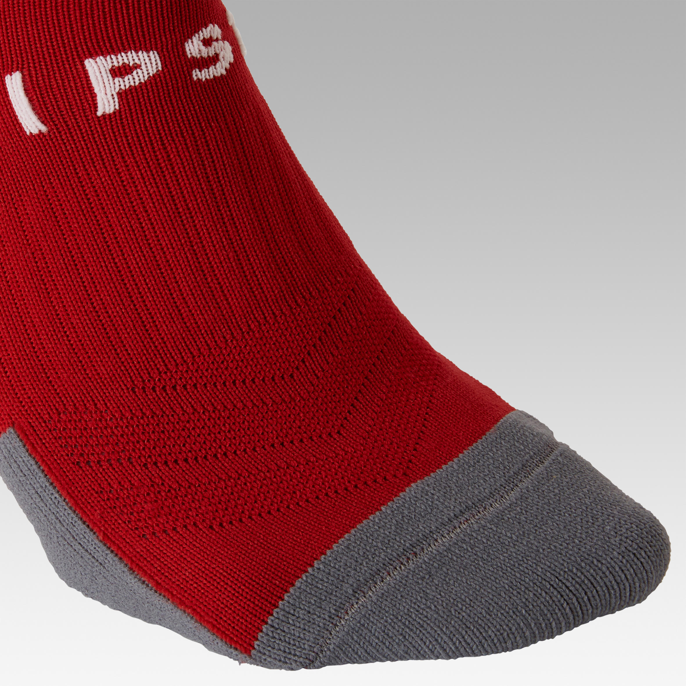Kids' breathable football socks, red 6/7