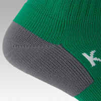 Kids' breathable football socks, green