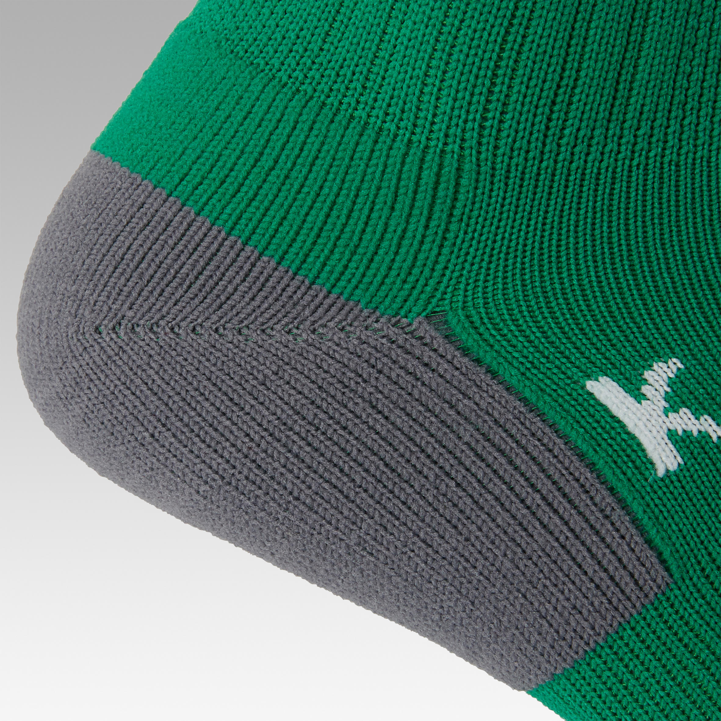 Kids' Football Socks Viralto Club - Green with Stripes 5/7