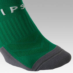 Kids' breathable football socks, green