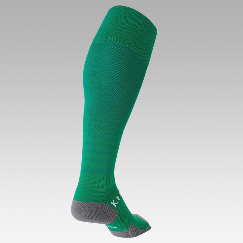 Chaussettes de football rayée enfant VIRALTO CLUB verte