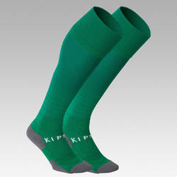 Kids' breathable football socks, green