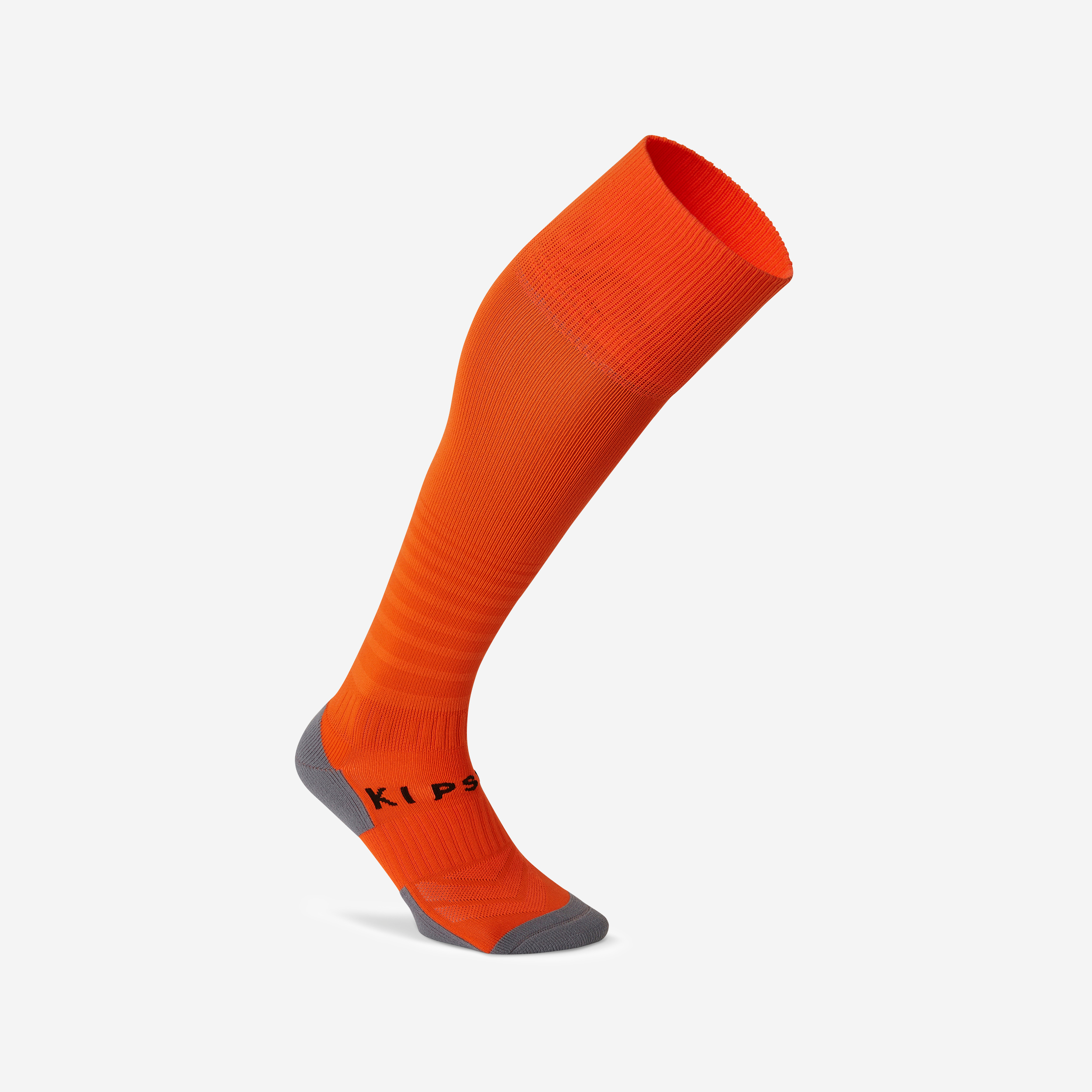 Chaussettes de football rayée enfant VIRALTO CLUB JR orange