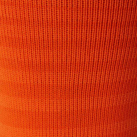 Vaikiškos futbolo kojinės „F500“, oranžinės su dryželiais