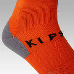 Kids' breathable football socks, orange