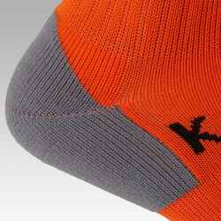 Kids' breathable football socks, orange